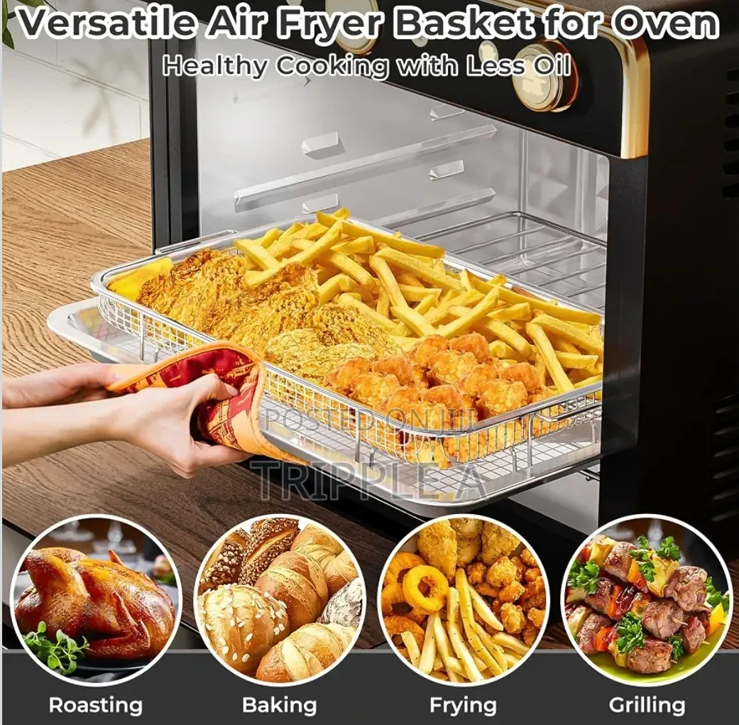 Super Unique Stainless Steel Air Fryer Basket for Oven