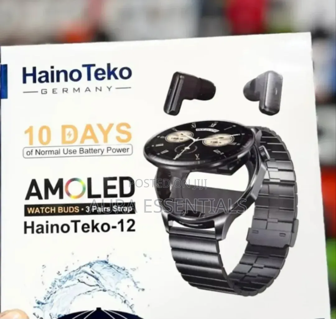 Haino Teko-12 Smartwatch and Earbuds Set.