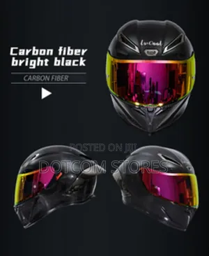 LVcool Carbon-Fiber Full-Face Motorcycle Helmet