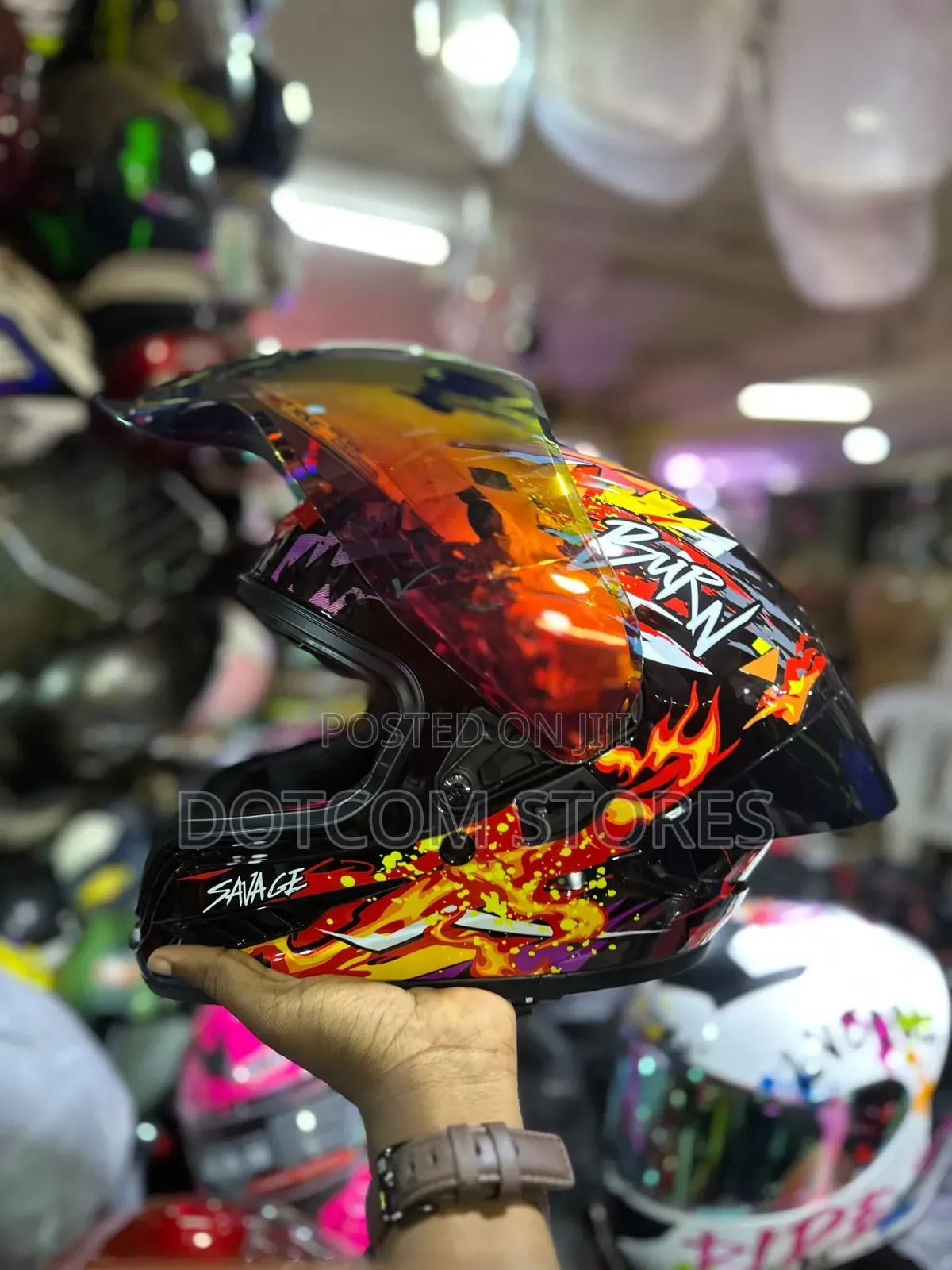 ILM MF509 Mythology-Gold Full-Face Motorcycle Helmet