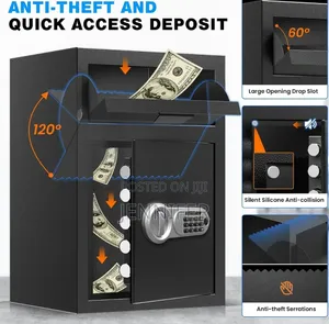 Biometric Steel Drop Deposit Fireproof Safe