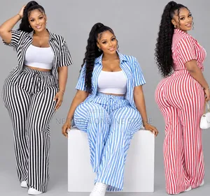 3pcs Women's Stripped Clothes Set
