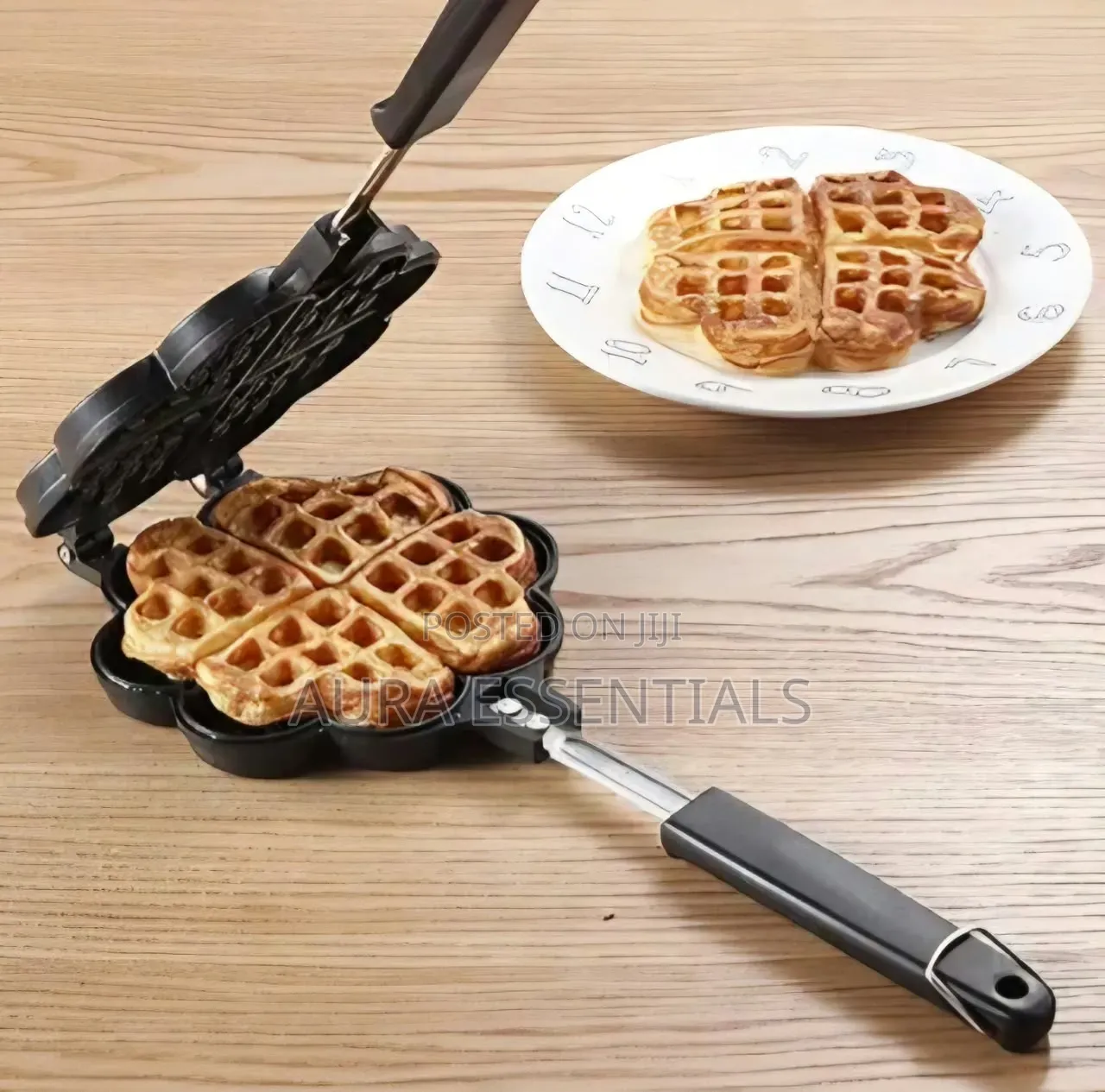 Stovetop Heart-Shaped Waffle Maker Pan