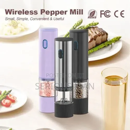 Electric Salt and Pepper Grinder Set, USB Rechargeable