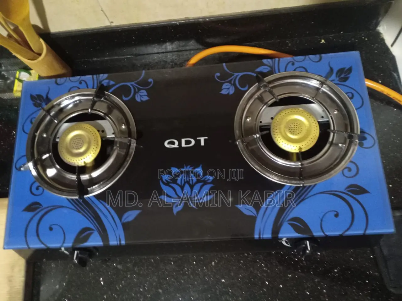 Double Burner Gas Stove With Automatic Ignition