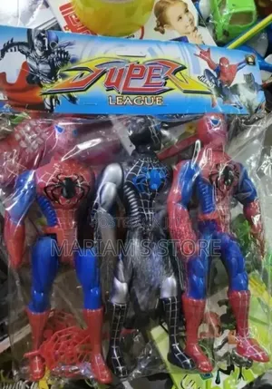 Set of Three "Super League" Spider-Man Action Figures