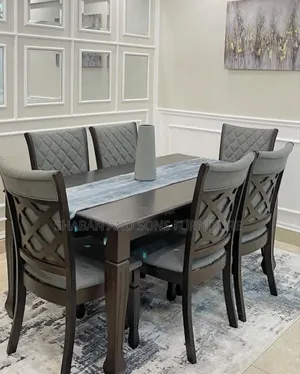 It's Six Seater Dinning Table Redressed in Gray Colour