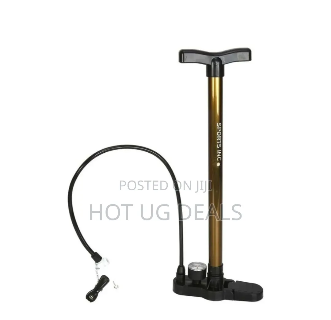 Portable Bicycle Floor Pump With Pressure Gauge