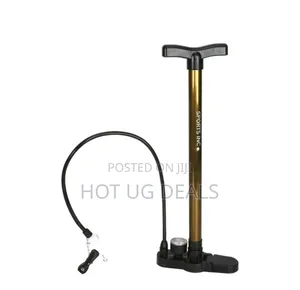 Portable Bicycle Floor Pump With Pressure Gauge