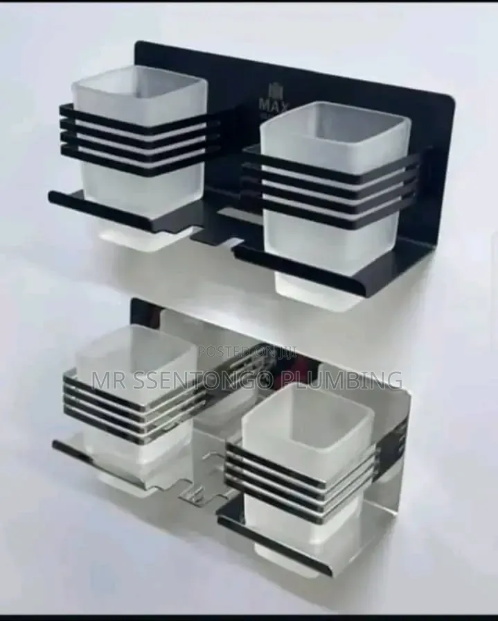 Toothbrush Holder Black and Silver Duble Good Quality/ All Types