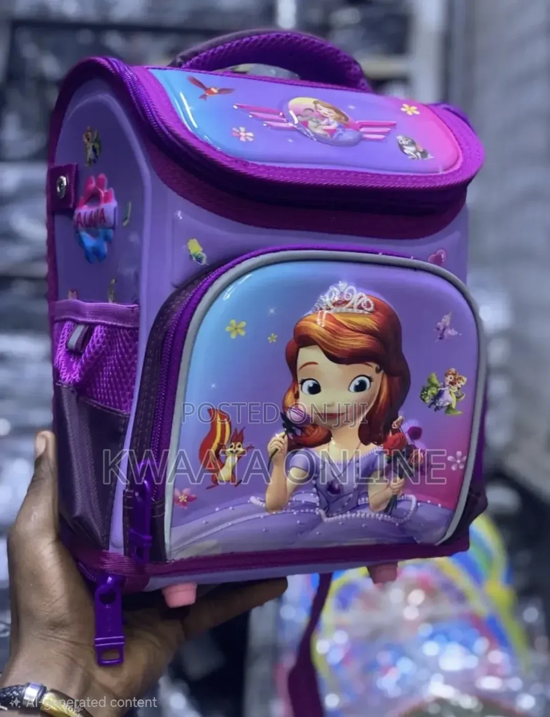 Kids' Premium 3D Character School Bag, Smooth Surface