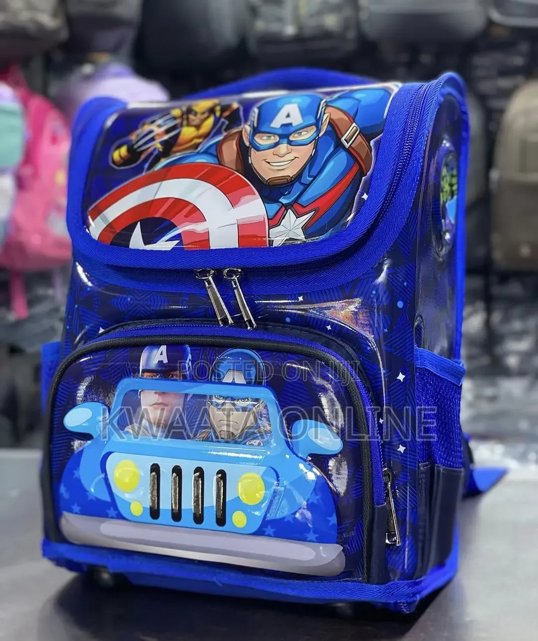 Kids' Premium 3D Character School Bag, Smooth Surface