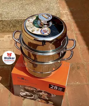 28cm 3~Layer Food Steamer Stainless Steel With Timer