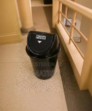 50L PVC Plastic Dustbin – Large Round Trash Bin With Lid