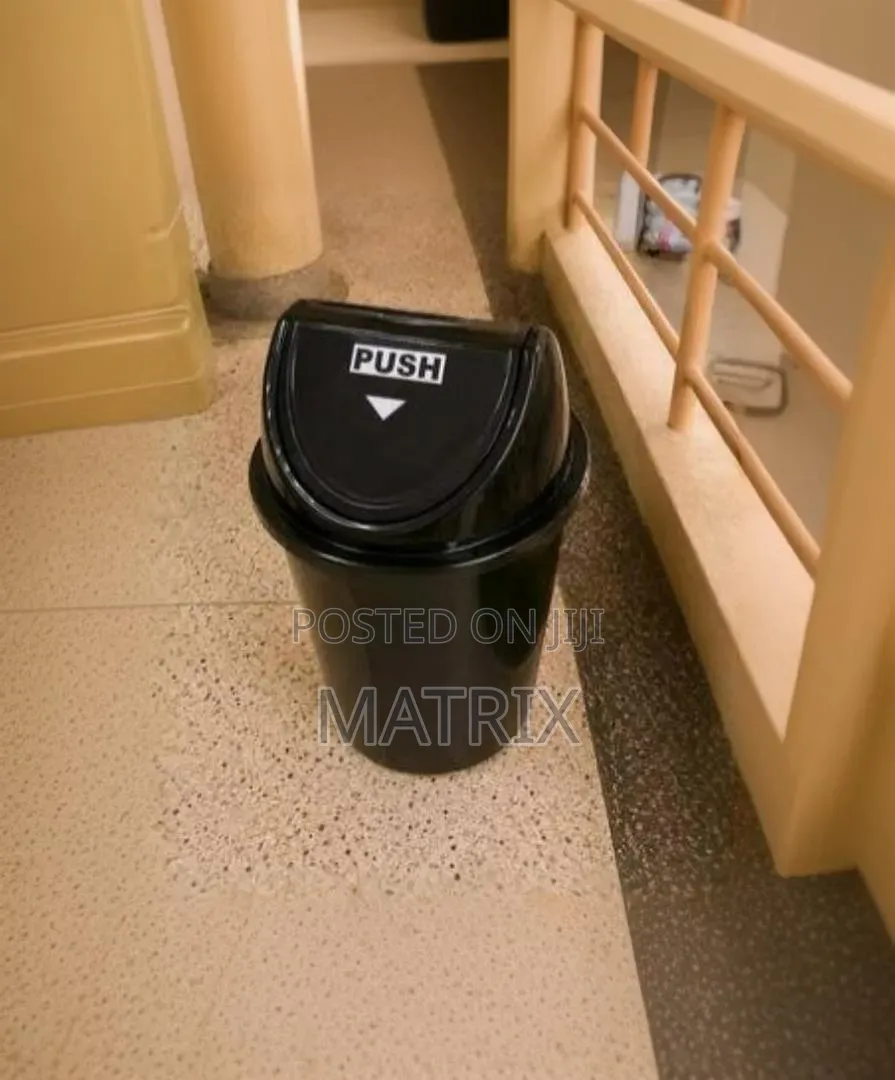50L PVC Plastic Dustbin – Large Round Trash Bin With Lid
