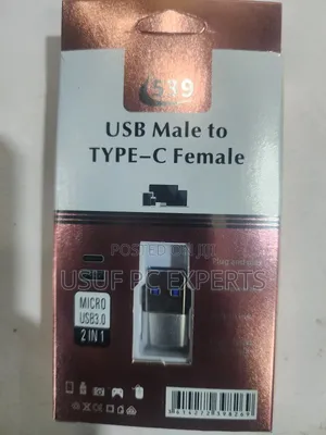 Male USB 3 to USB 3.1 Type C Female Data Adapter