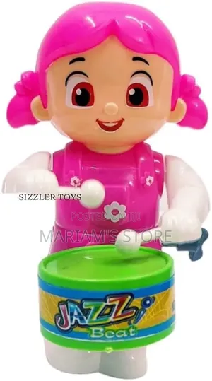 Wind-Up Musical Drummer Doll Toy