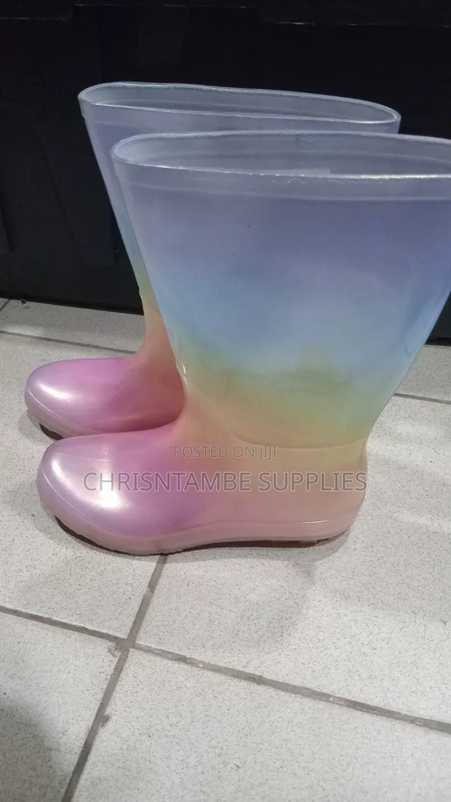 Cat Jack Kids' Rainbow Gradient Waterproof Rain Boots