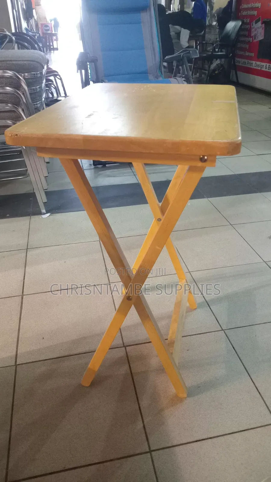 Wooden Folding Snack Table