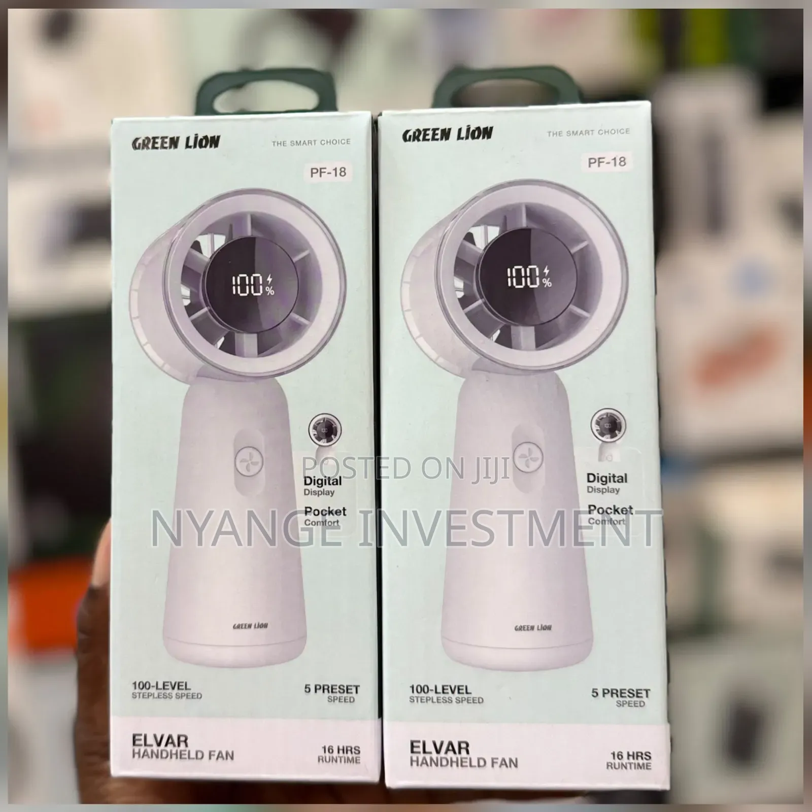 Green Lion Elvar Handheld Fan -