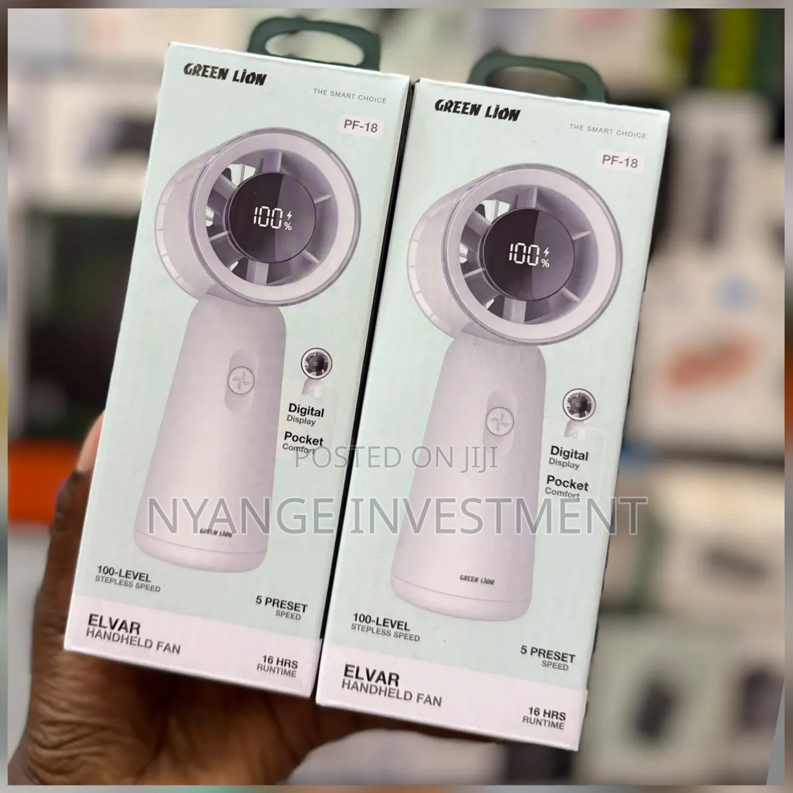 Green Lion Elvar Handheld Fan -
