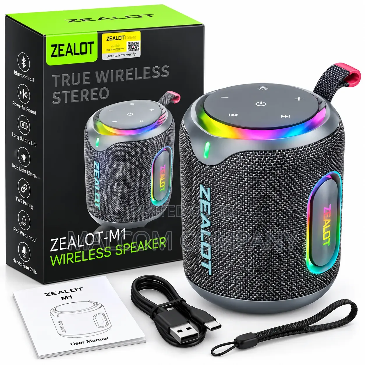 ZEALOT M1 Wireless Bluetooth Speaker– Portable Powerful Speaker Uganda