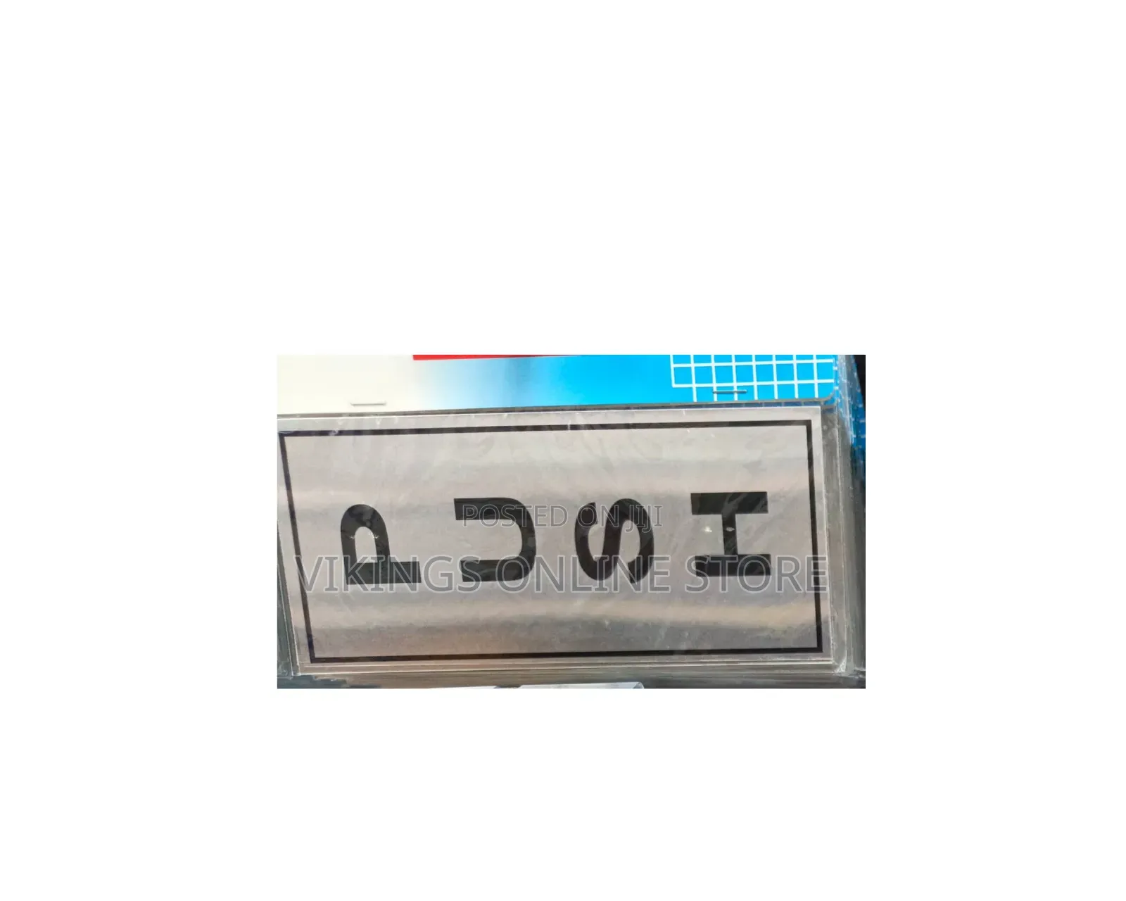 PUSH Sign Self Adhesive Silver Easy Stick Card Sticker