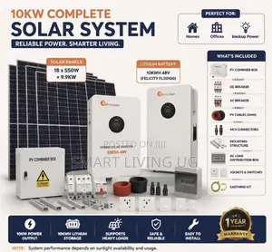 10kW Complete Hybrid Solar Kit With 10kWh Lithium Battery and Panels