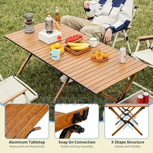 Portable, Roll-Up Aluminum Camping Table