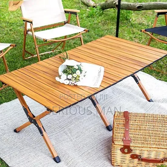 Portable, Roll-Up Aluminum Camping Table
