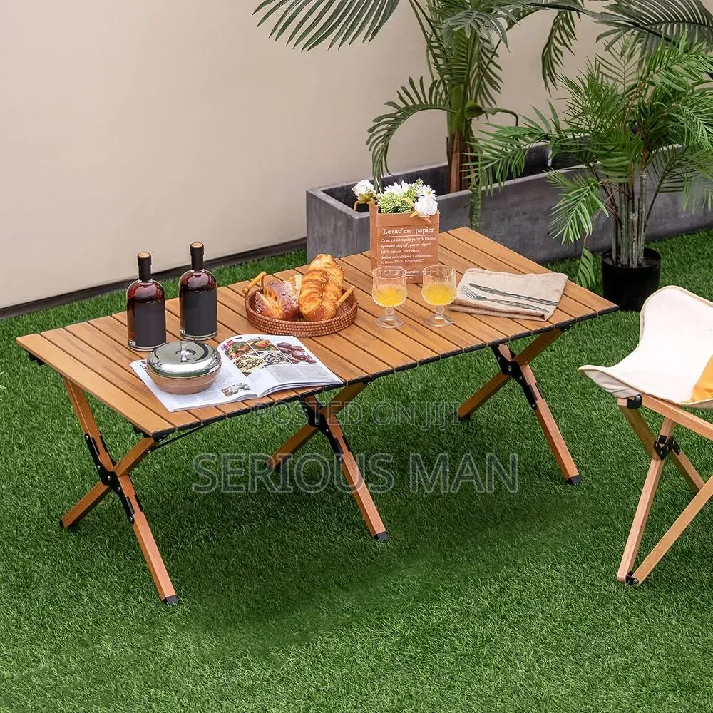 Portable, Roll-Up Aluminum Camping Table