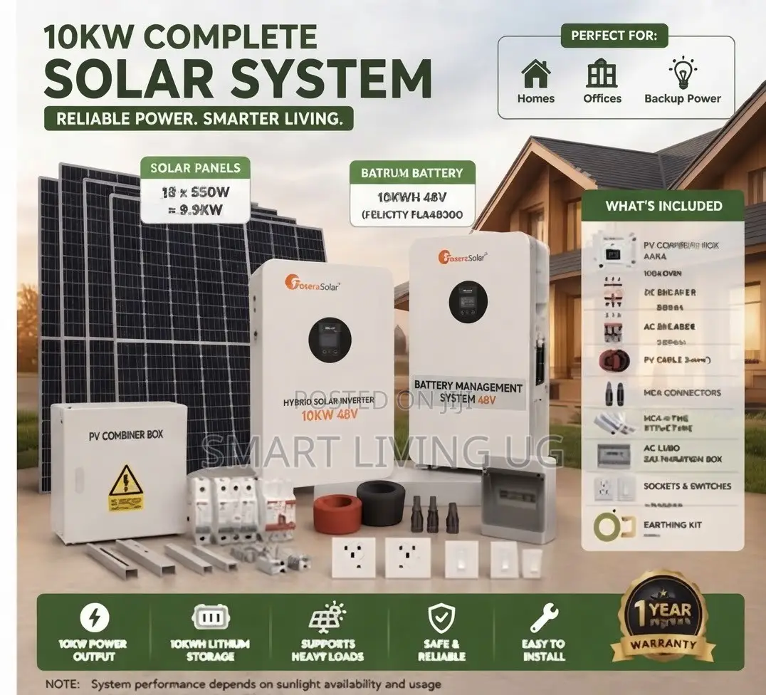 Professional-Grade 10kW Solar Power System for Homes and Offices