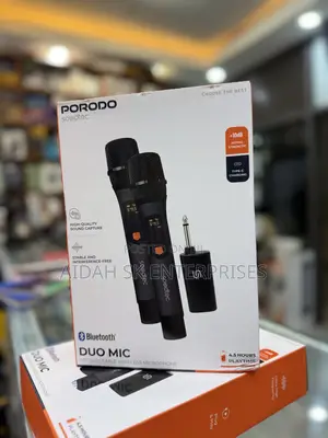 Porodo Soundtec Duo Mic Aluminum Rechargeable Wireless Microphone