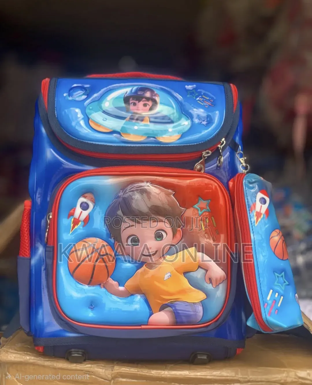 3d- Theme Kids' Starter Backpack, School Bag With Pencil Pouch