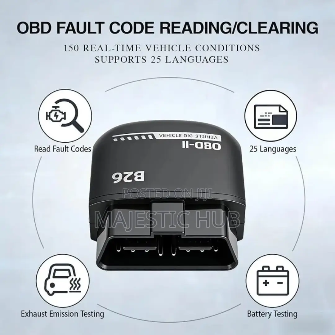 B26 OBD-II Bluetooth Car Scanner, Vehicle Code Reader for Android