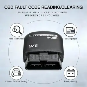 B26 OBD-II Bluetooth Car Scanner, Vehicle Code Reader for Android