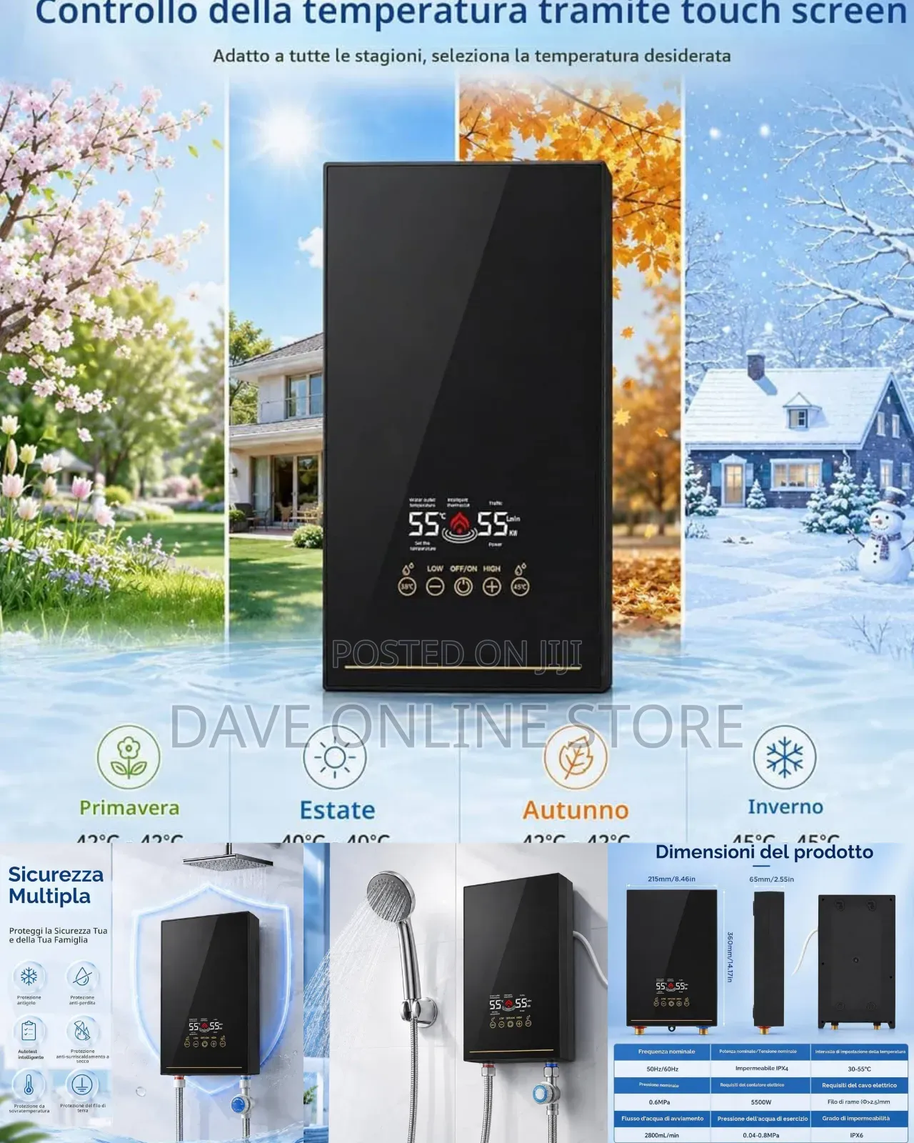 Instant Mini Water Heater 5500 W Electronic Water Heater