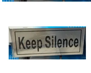 KEEP SILENCE Sign Self Adhesive Silver Easy Stick Card Sticker