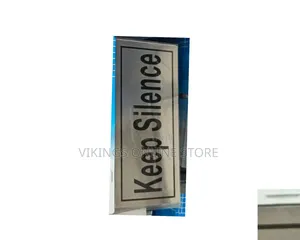 5 Pieces KEEP SILENCE Sign Self Adhesive Silver Easy Stick Card