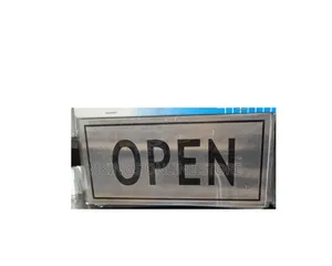 5 Pieces OPEN Door Sign Signs Self Adhesive Silver Easy Stick Card