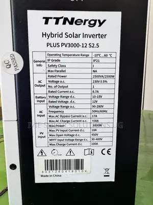 TTNergy Hybrid Inverter 2.5kva / 2500