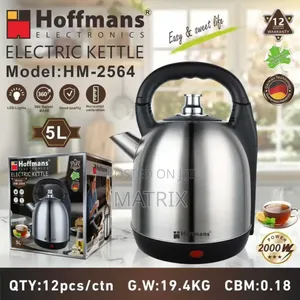 Hoffmans 5L Electric Kettle – Large Capacity Electric Water Boiler