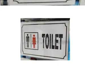 A4 Size Toilet Sign Board for Men Women | Unisex Restroom Door Name