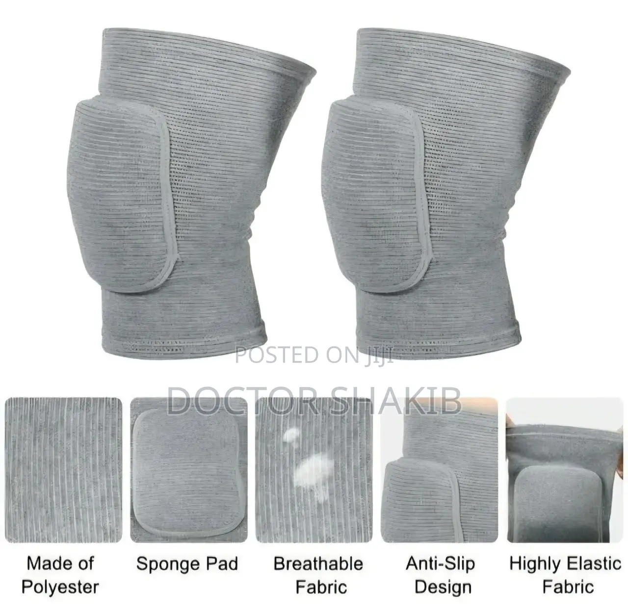 Protective Padded Knee Sleeves Set