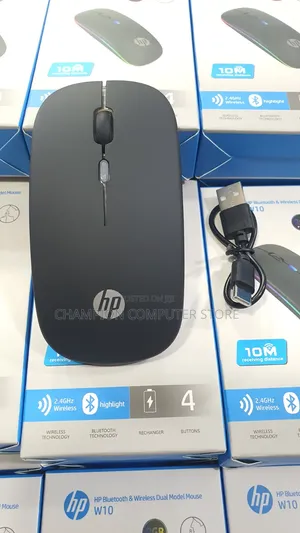 HP W10 Bluetooth Wireless Dual Mode Mouse – Rechargeable, RGB Light,