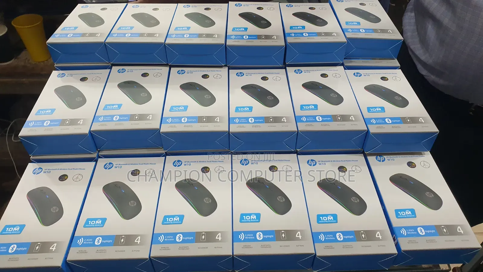 HP W10 Bluetooth Wireless Dual Mode Mouse – Rechargeable, RGB Light,