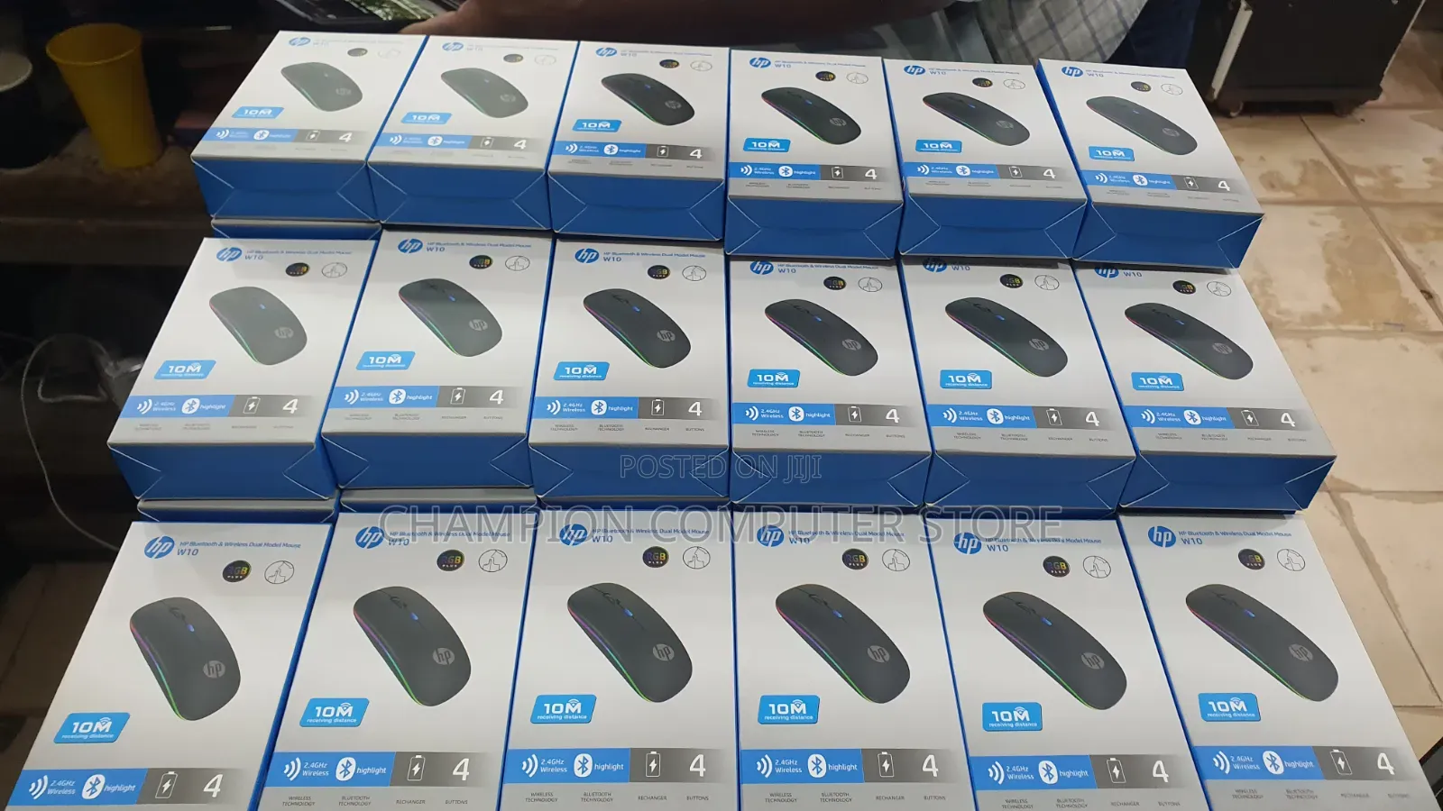 HP W10 Bluetooth Wireless Dual Mode Mouse – Rechargeable, RGB Light,
