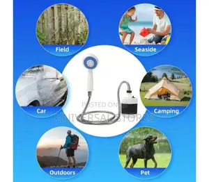 Rechargeable Outdoor Portable Shower - White