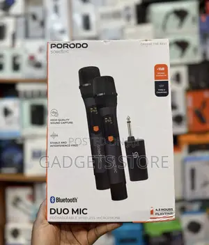 Porodo Soundtec Duo Mic, an Aluminum Rechargeable Wireless Microphone
