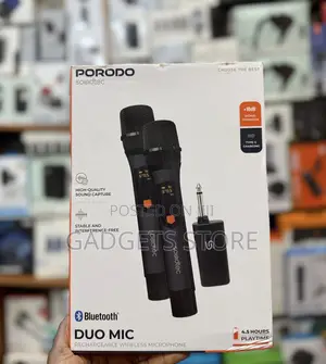 Porodo Soundtec Duo Mic, an Aluminum Rechargeable Wireless Microphone